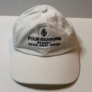 Ahead Four Seasons Resort Nevis Hat Youth White Cotton Vintage West Indies Cap